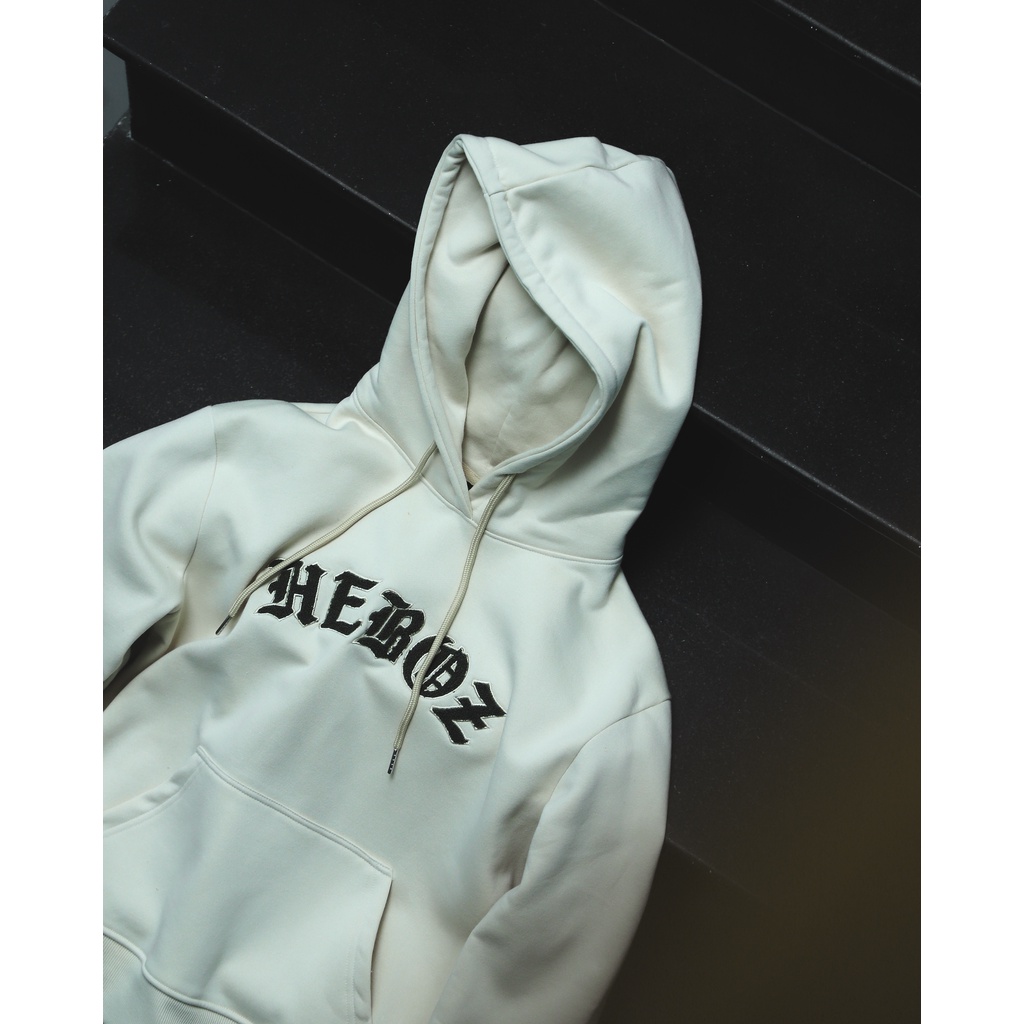 Áo hoodie nỉ bông cao cấp có logo thêu xù Heboz 4M - 00001295