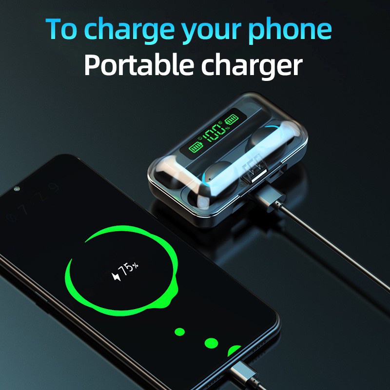 Tai Nghe Nhét Tai bluetooth 5.0 Âm Thanh Siêu Trầm Có Micro Cho Chơi Game f9 9d tws 9d tws 5.0
