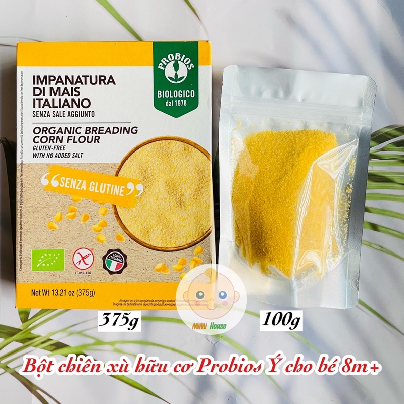 Bột chiên xù hữu cơ Probios Ý, hấp thụ dầu giảm 50%, an toàn cho bé yêu