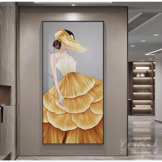 Tranh Treo Tường Chân Dung Cô Gái Nghệ Thuật/ Tranh Lối vào/ Hành Lang/ Trang Trí Phòng Spa/ Khách Sạn