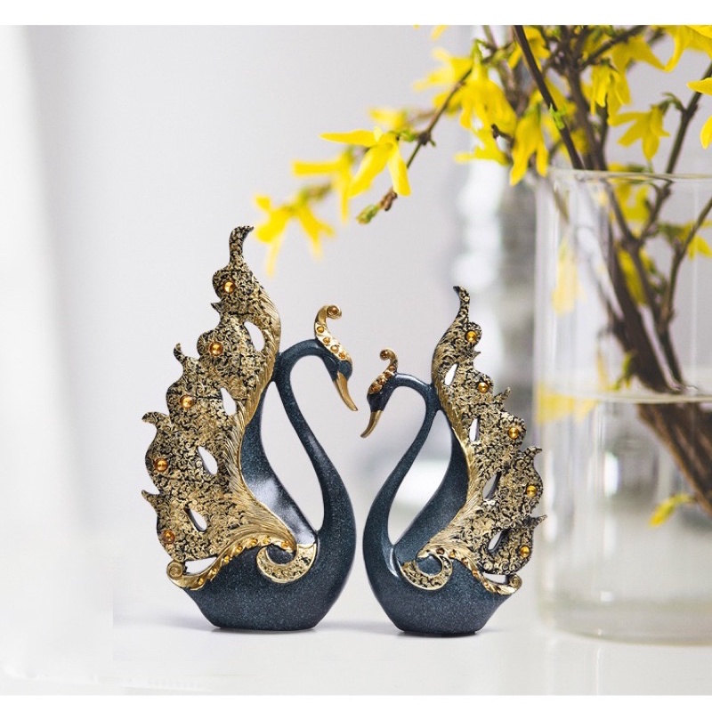 Tượng Cặp Đôi Thiên Nga Thủy Chung Trang Trí Phòng Ngủ, Phòng Khách
