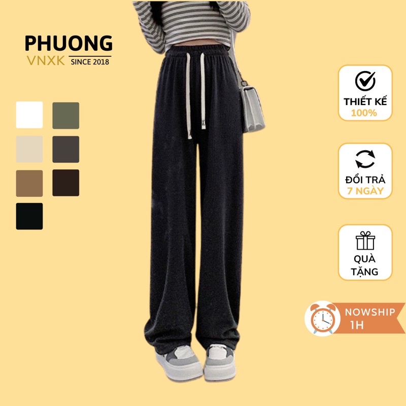 Quần ống suông nhung tăm PHUONGG hàng Quảng Châu cao cấp