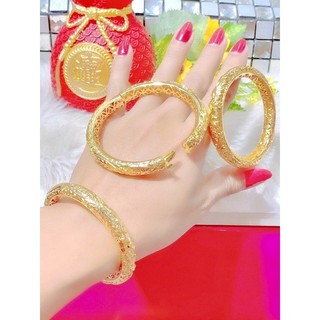 Vòng tay nữ chạm rồng phụng sắc sảo mạ vàng 24 cao cấp mẫu mới về