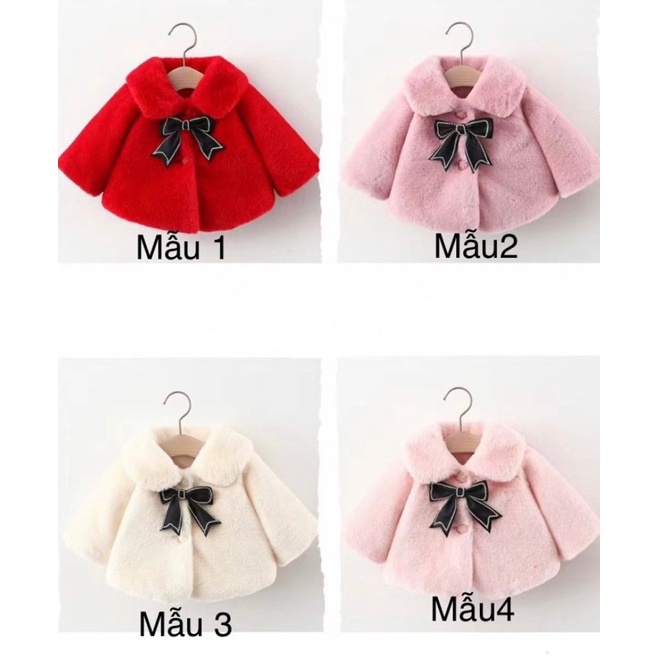 (xả)Áo choàng lông thỏ mềm mịn hàng qc đẹp (6-15kg)