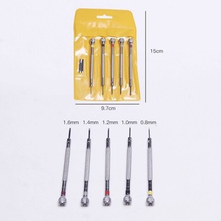 Bộ 5 tua vít sửa chữa đồng hồ , điện thoại, tovit đa năng kèm 5 đầu thay