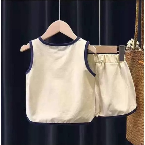 Quần áo bé trai, đồ bộ hè ba lỗ sát nách cộc cho bé in chữ sunny day cực xinh chất cotton co giãn thoáng mát - BE KOREA