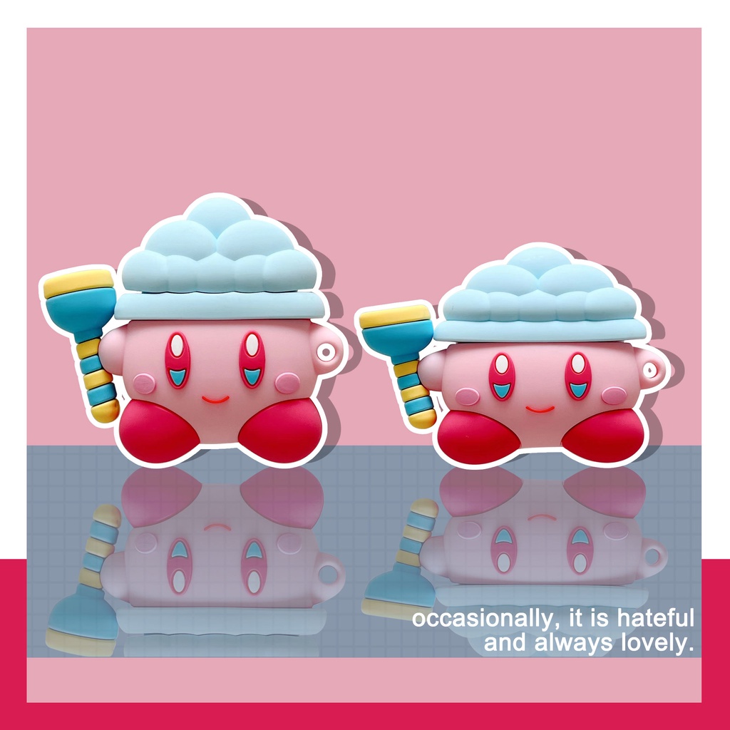 Vỏ Bảo Vệ Hộp Sạc Tai Nghe AirPods Pro2 2022 1 / 2 Gen3 Bluetooth Không Dây Bằng Silicon Hình Kirby 3D Dễ Thương