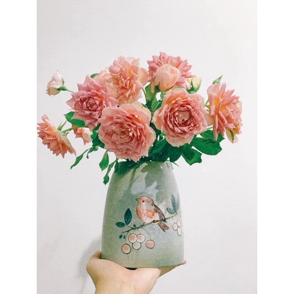 Bình hoa dáng chuông mini vuốt tay độc bản Bát Tràng - Gốm Phong (ib cho shop để chọn mẫu)