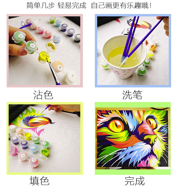 Tranh Sơn Dầu Trang Trí Tự Làm Hình Gấu Và Mật Ong