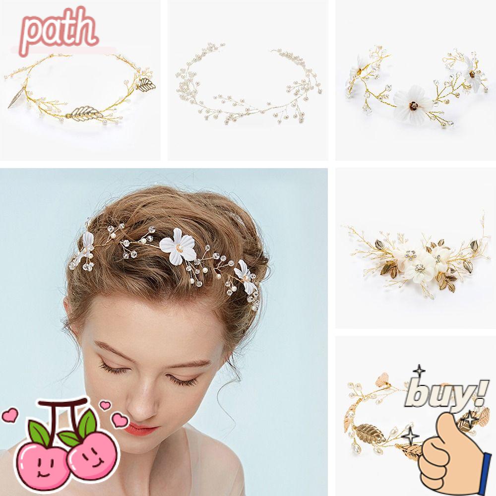 Băng Đô Cài Tóc Đính Hoa Xinh Xắn Cho Cô Dâu