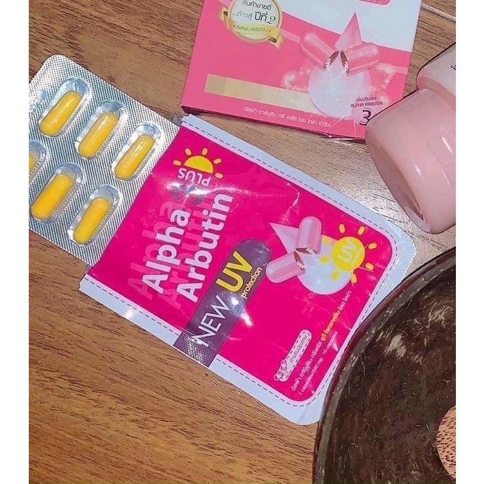 Viên Kích Trắng Alpha Arbutin UV Ban Ngày Và Alpha Arbutin 3+ Ban Đêm