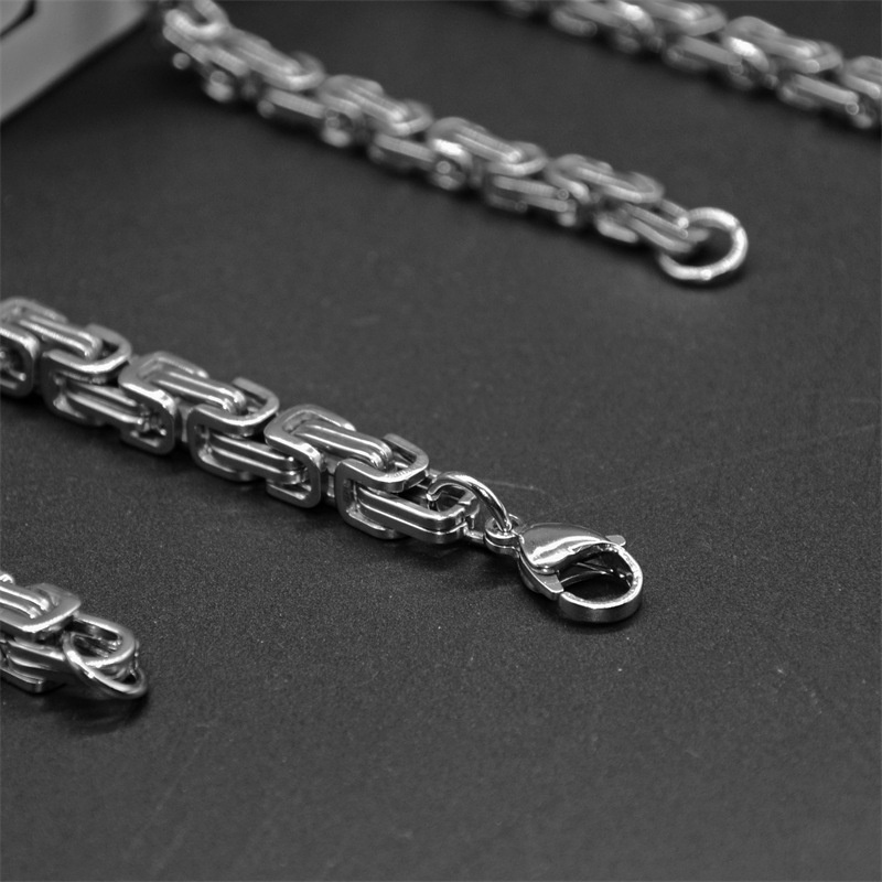 Vòng cổ Thép Titan Không Phai Màu Phong Cách Âu Mỹ Hip Hop Punk Cá Tính Cho Nam