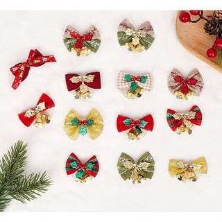 Phụ kiện nơ mini trang trí noel giáng sinh 5cm