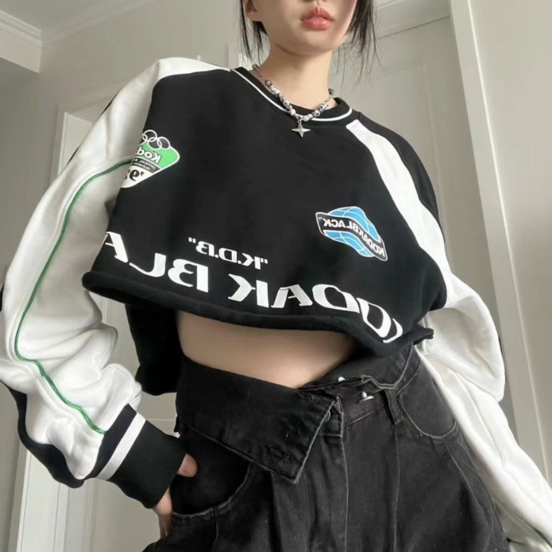 Áo sweater croptop thể thao