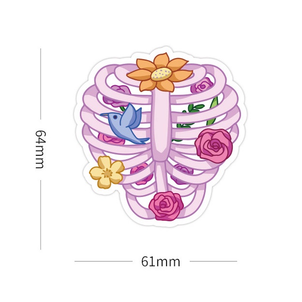 Hình dán Sticker 50 tấm graffiti hoạt hình /kinh dị  cute chống nước dán mũ bảo hiểm, dán xe, điện thoại,mã 107