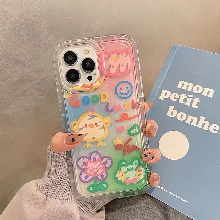 Ốp Điện Thoại Silicon Mềm Họa Tiết Dễ Thương Cho IPhone 11 12 13 14 Pro Max XR X 7 8 Plus XS Max 6 6S SE 2020