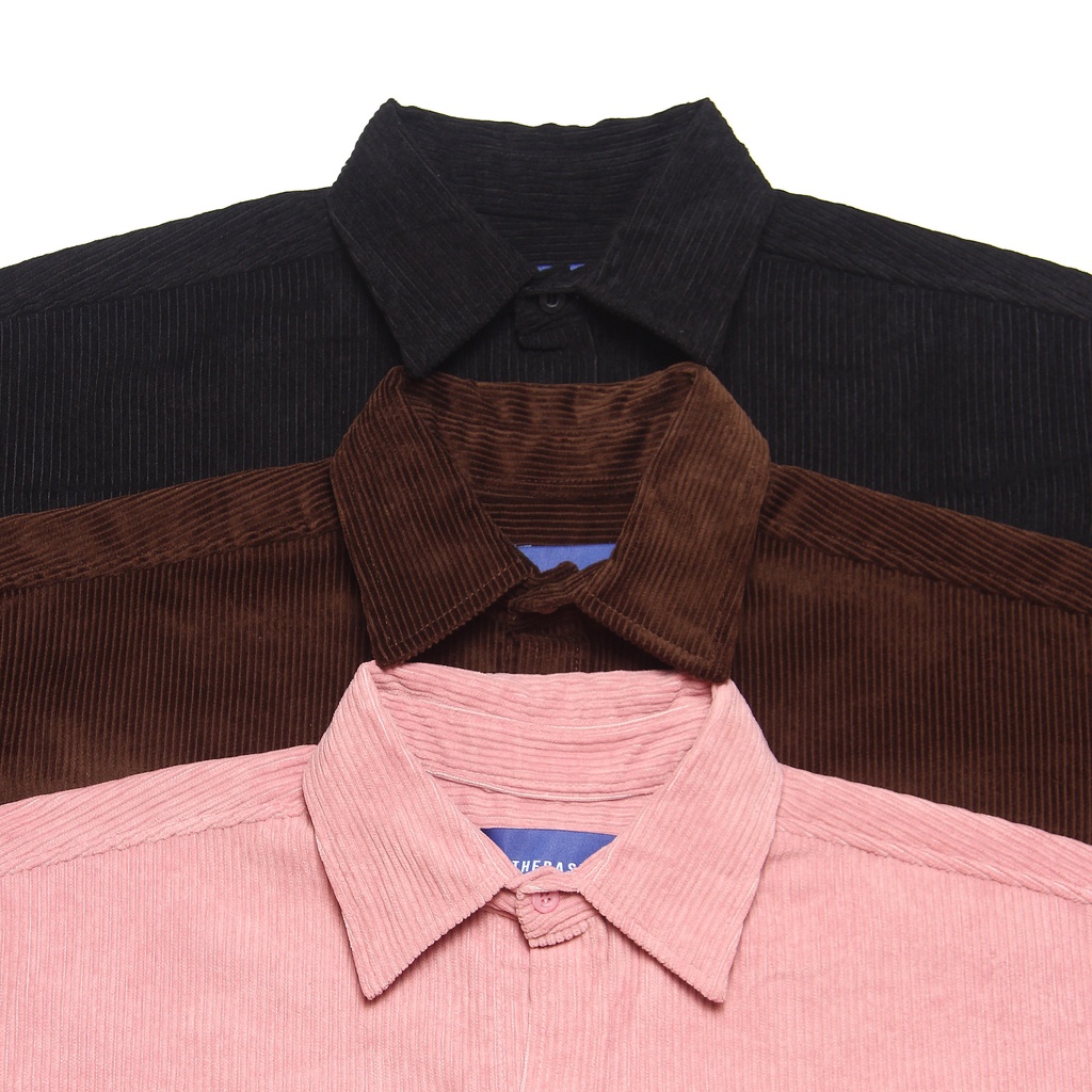 Usthebasic - Áo Corduroy Polo Long Sleeve Tshirt