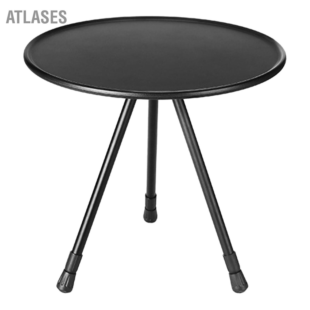 Bàn Gấp Tròn Màu Đen Hợp Kim Nhôm Có Thể Nâng Siêu Nhẹ Cắm Trại Cho Du Lịch Dã Ngoại Ngoài Trời   Atlases~