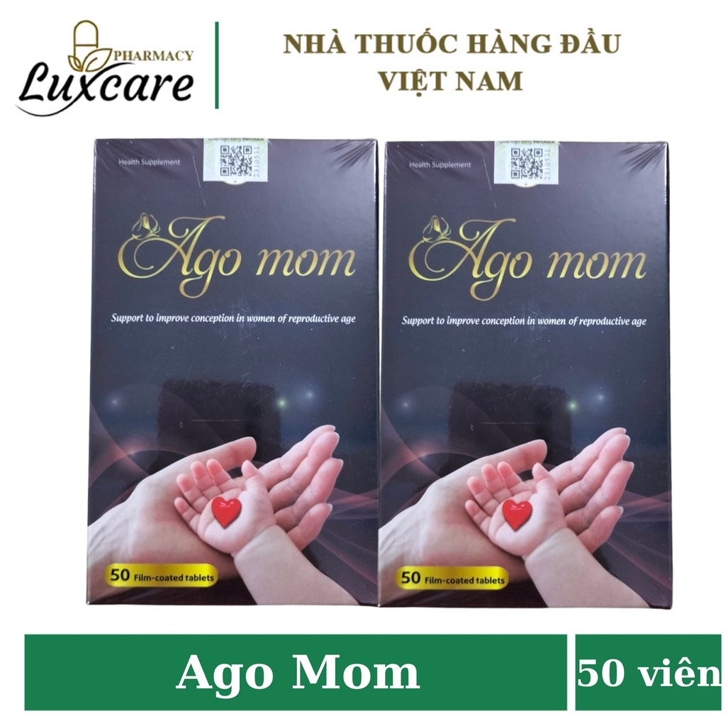 Ago Mom hỗ trợ cải thiện khả năng thụ thai (hộp 50 viên) - Luxcare Pharmacy