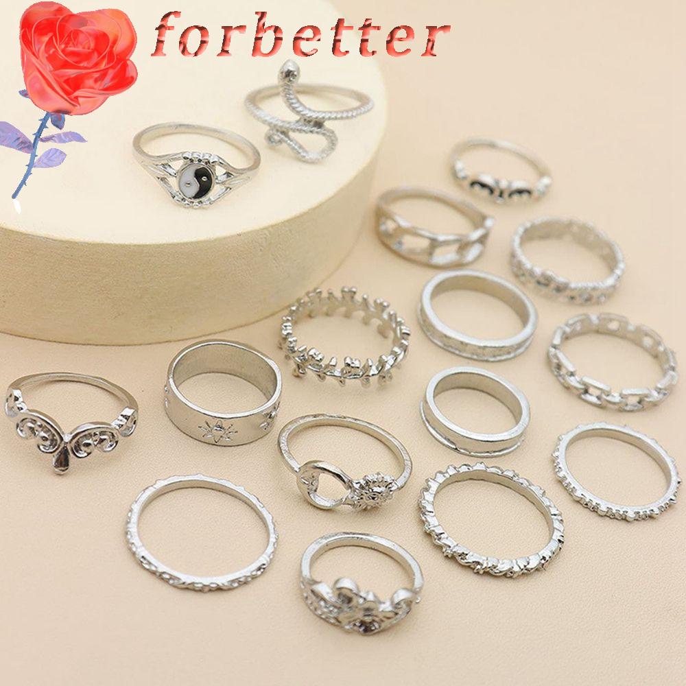 Bộ Nhẫn Hình Rắn Và Ngôi Sao Phong Cách Gothic Độc Đáo Cho Nam