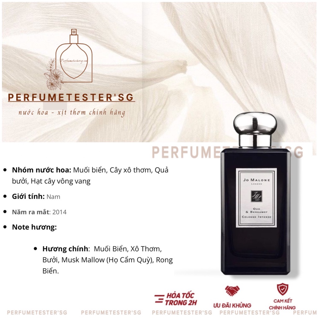 Nước hoa  Jo Malone Oud & Bergamot -𝒑𝒆𝒓𝒇𝒖𝒎𝒆𝒕𝒆𝒔𝒕𝒆𝒓
