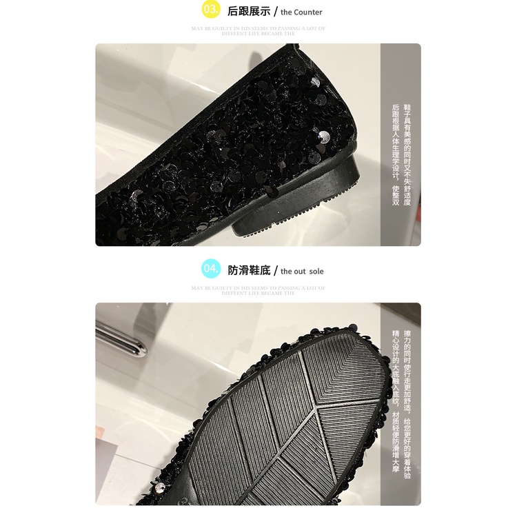 Giày Lười Đế Phẳng Mùa Hè Phiên Bản Xã Hội Hàn Quốc Đính Kim Sa Mới Dành Cho Học Sinh Lười Có Sẵn