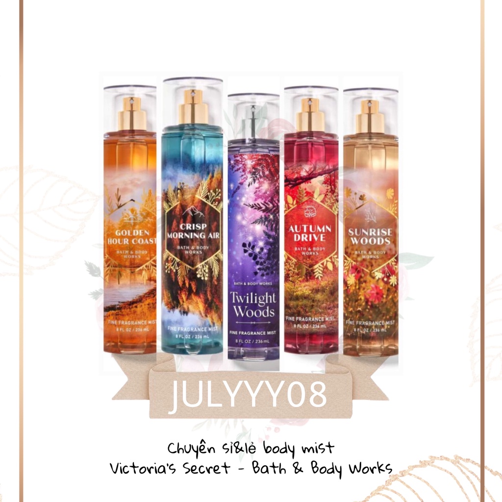 Xịt Thơm Toàn Thân Bath & Body Works GOLDEN HOUR COAST +jɥȽÿ08+