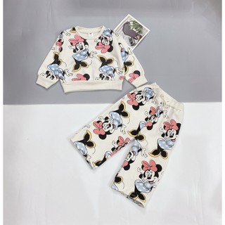 B74- BỘ NỈ MICKY BE QUẦN LOE
