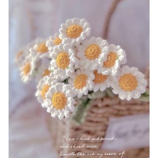 1 bông hoa cúc daisy handmade bằng len