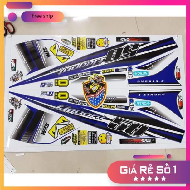 FREE SHIP + QUÀ TẶNG Tem rời Elegant mẫu zin trắng xanh 2