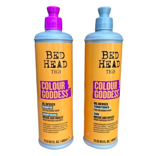 Dầu gội xả dưỡng chứa màu nhuộm Tigi Bed Head Colour Goddess 400mlx2 { New 2024 }