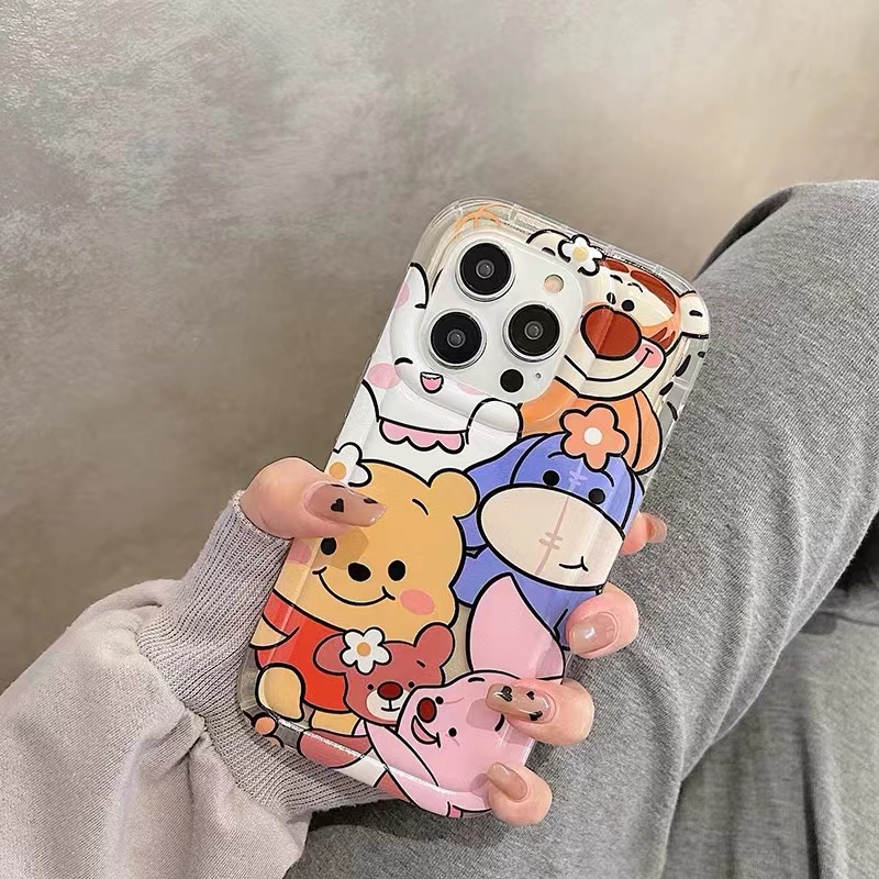 Ốp Điện Thoại Silicon TPU Mềm Chống Sốc In Hình Thú Dễ Thương Cho IPhone 14 13 12 11 Pro XS Max X XR 8 7 6S Plus