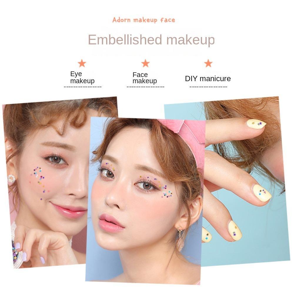 FALLFORBEAUTY Hạt Kim Sa Hình Ngôi Sao Năm Cánh Trang Trí Móng Tay Nghệ Thuật