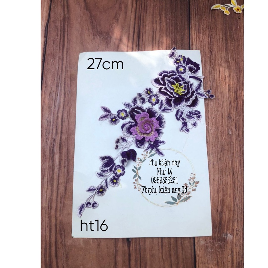 Hoa thêu quảng châu mềm mại 27cm