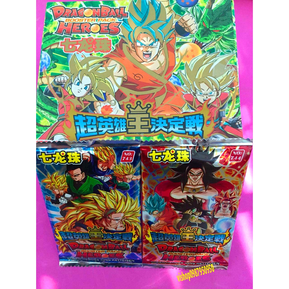 BÀI SƯU TẦM 1 hộp thẻ bài dragon ball 7 viên ngọc rồng 180 lá
