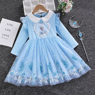Girls' Dress Frozen Children's Dress Children's Baby's Western style Princess Aisha Dress