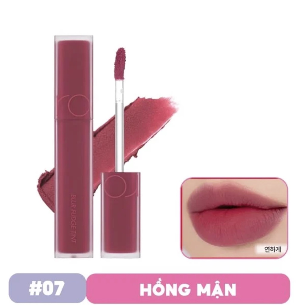 Son kem lì Romand Blur Fudge Tint 07 CoolRoseUp 5g - Hồng Mận