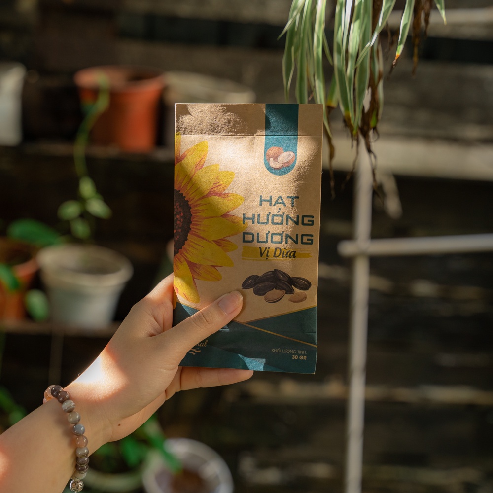 10 GÓI HẠT HƯỚNG DƯƠNG VỊ NGUYÊN BẢN VỊ DỪA NGUYÊN CHẤT| 90S Coffee Vietnam