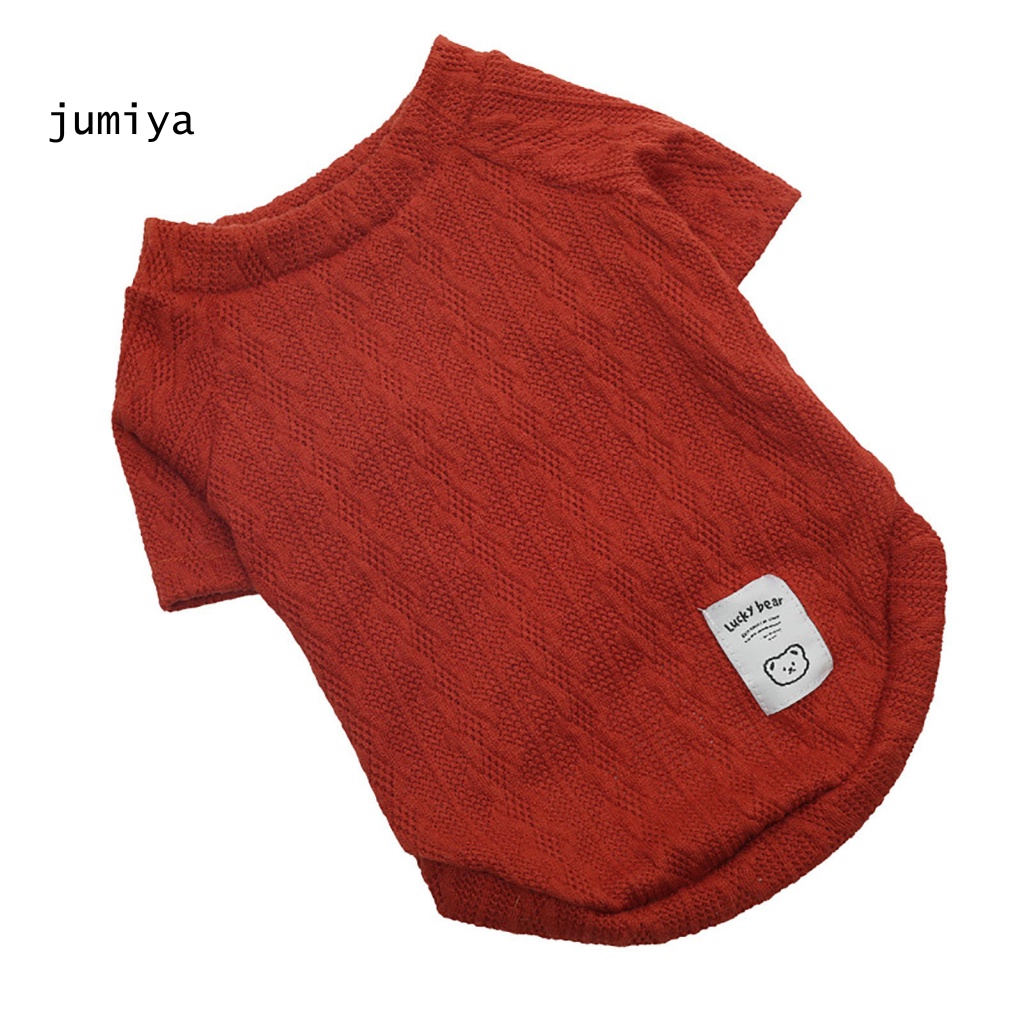 Judy Áo Sweater Màu Trơn Co Giãn Giữ Ấm Mùa Đông Cho Cún Cưng