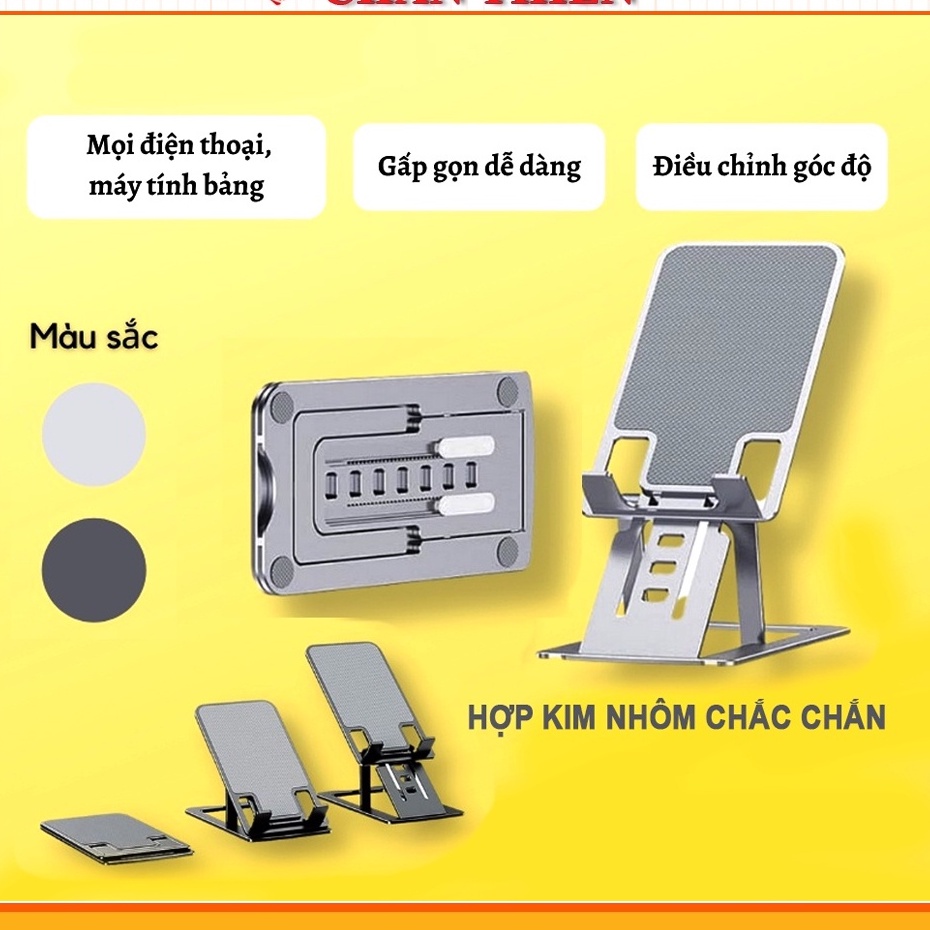 Giá đỡ điện thoại máy tính để bàn gấp gọn đa năng chất liệu nhôm cao cấp Naruto Official