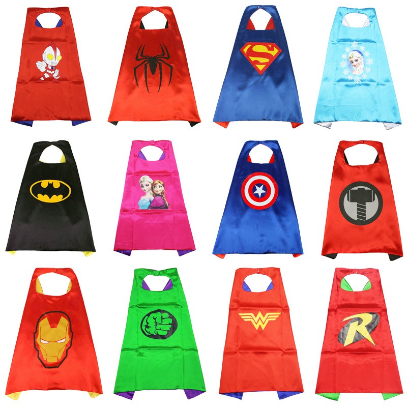SET Siêu nhân 3D-Đồ siêu nhân cho bé-Set Áo choàng+mặt nạ+khiên+bao tay tay biệt đội siêu anh hùng cho bé trai/g