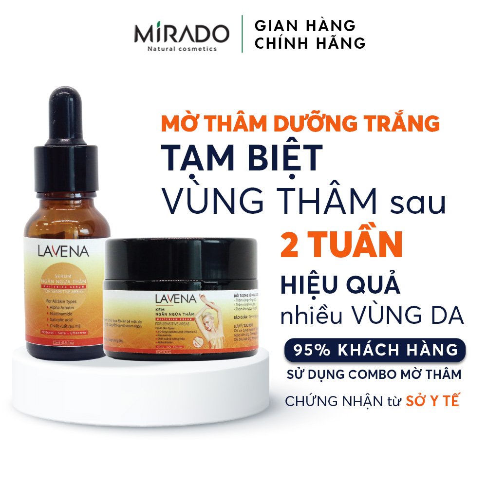 Kem Giảm Thâm Nách 30g và Serum Giảm Thâm Nách 15ml, Giảm Thâm Mông , Đầu Gối, Khuỷu Tay Lavena