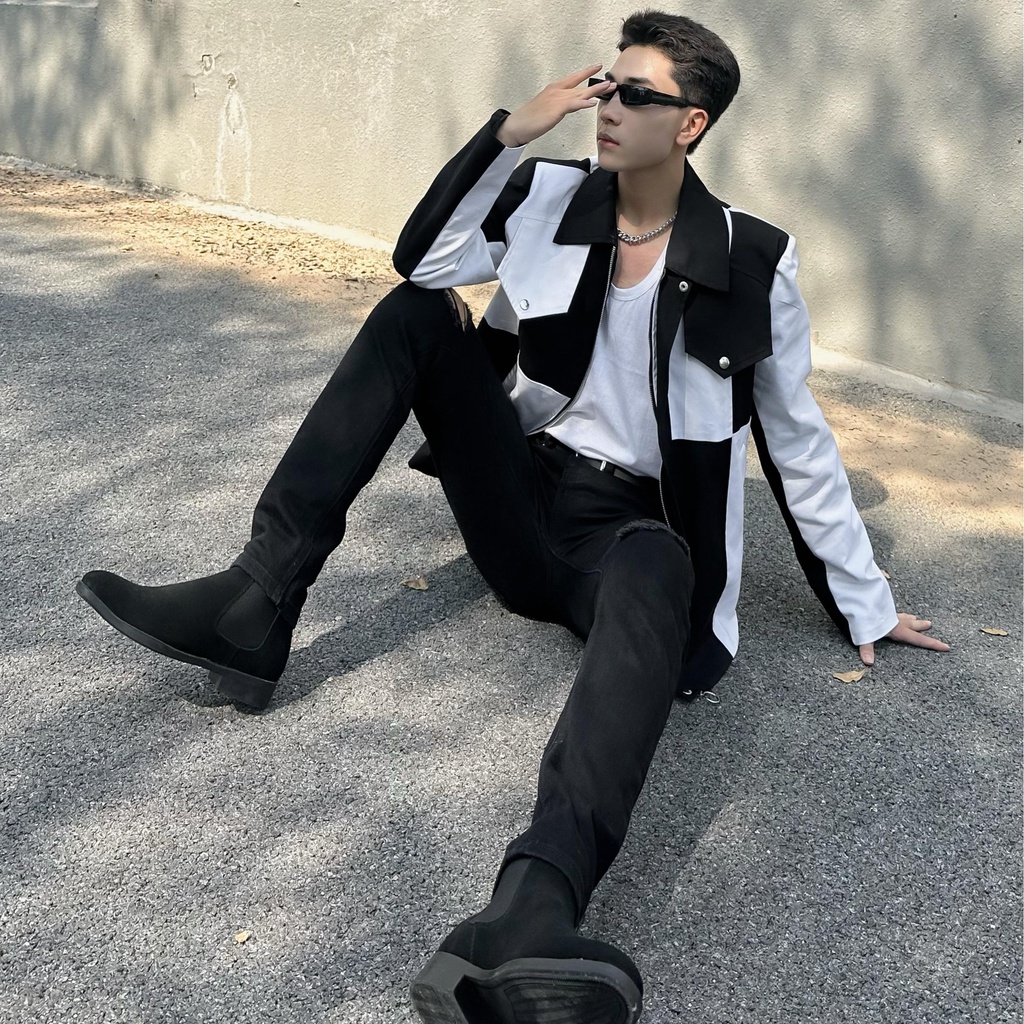 Áo khoác kaki unisex STEVE77 cá tính phong cách | Leri Kaki