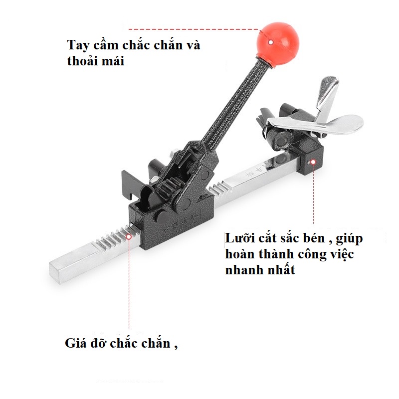 COMBO Kìm siết dây đai nhựa và dây , bọ sắt đóng đai