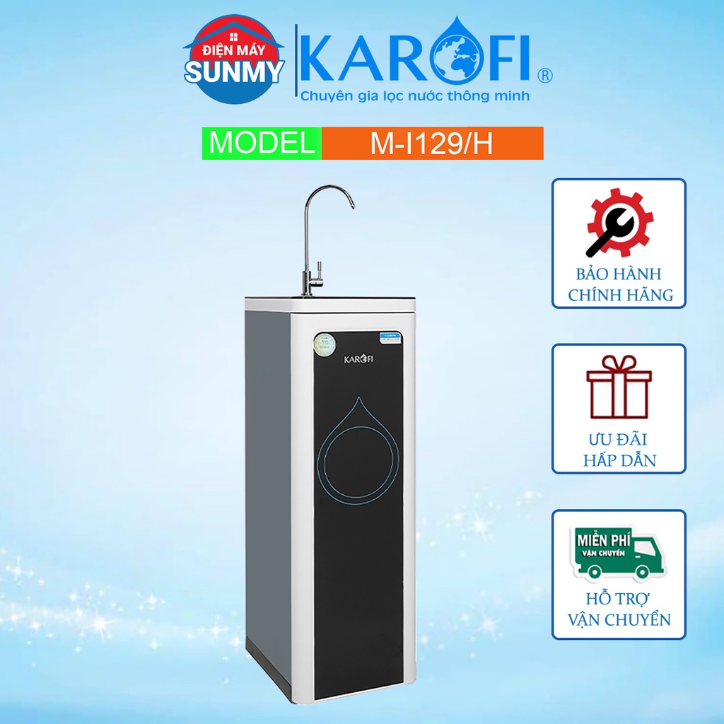 Máy lọc nước RO Hydrogen Karofi M-I129/H 9 lõi , máy lọc nước thông minh màn hình hiển thị thông số - Trưng bày thanh lý