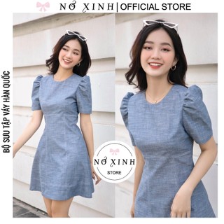(HỎA TỐC) VÁY XÒE CÔNG SỞ TAY PHỒNG, đầm dự tiệc dạo phố cao cấp loại 1 Nơ Xinh Store