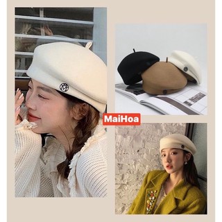 Mũ nồi dạ Mcao cấp cho nữ 3 màu nâu đen trắng