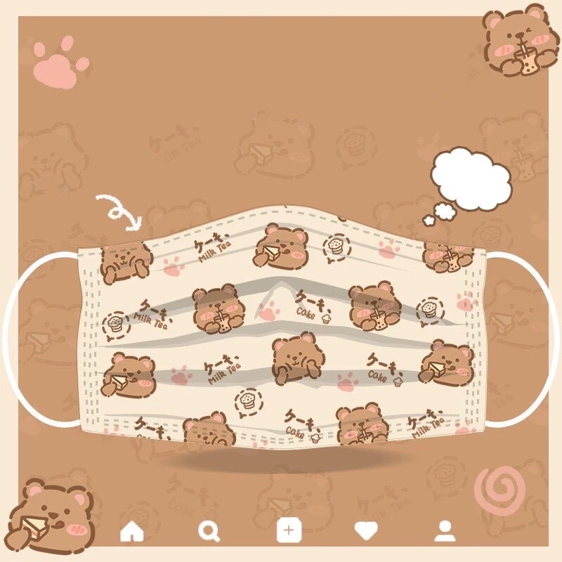 Khẩu trang hoạt hình Style Hàn Quốc