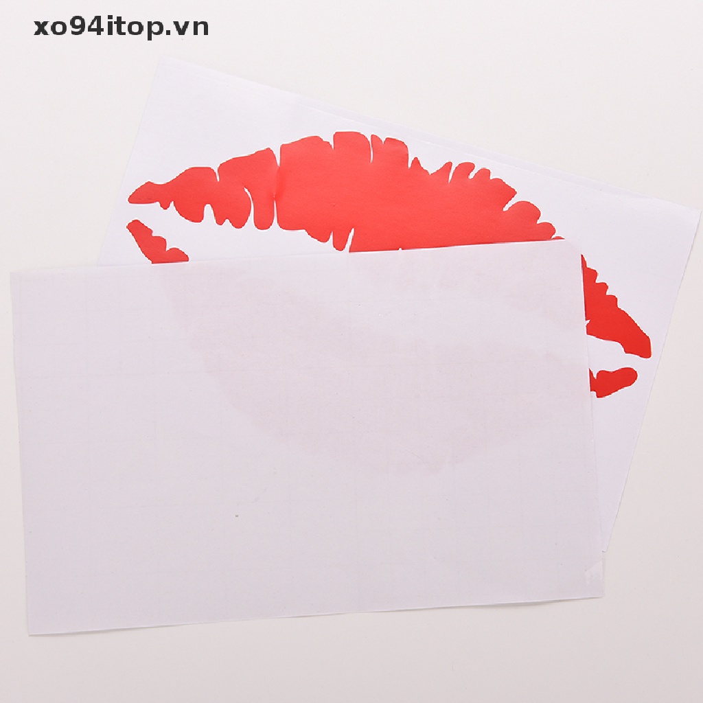 Xoitop 1 X Đề Can Dán Trang Trí Cửa Sổ Xe Hơi Bằng PVC Màu Đỏ Hình Đôi Môi Gợi Cảm