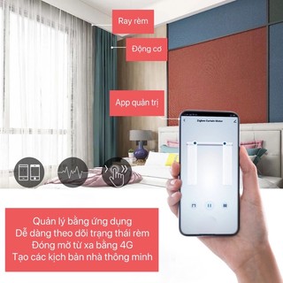 [Bộ full phụ kiện] RÈM TỰ ĐỘNG TUYA
